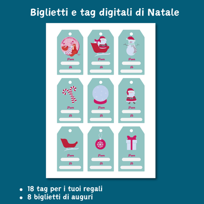 Biglietti e tag digitali di Natale - DeBee Way