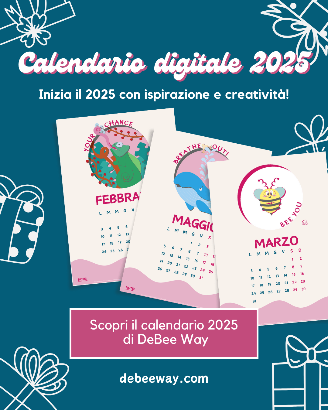 Calendario 2025 digitale di DeBee Way - DeBee Way