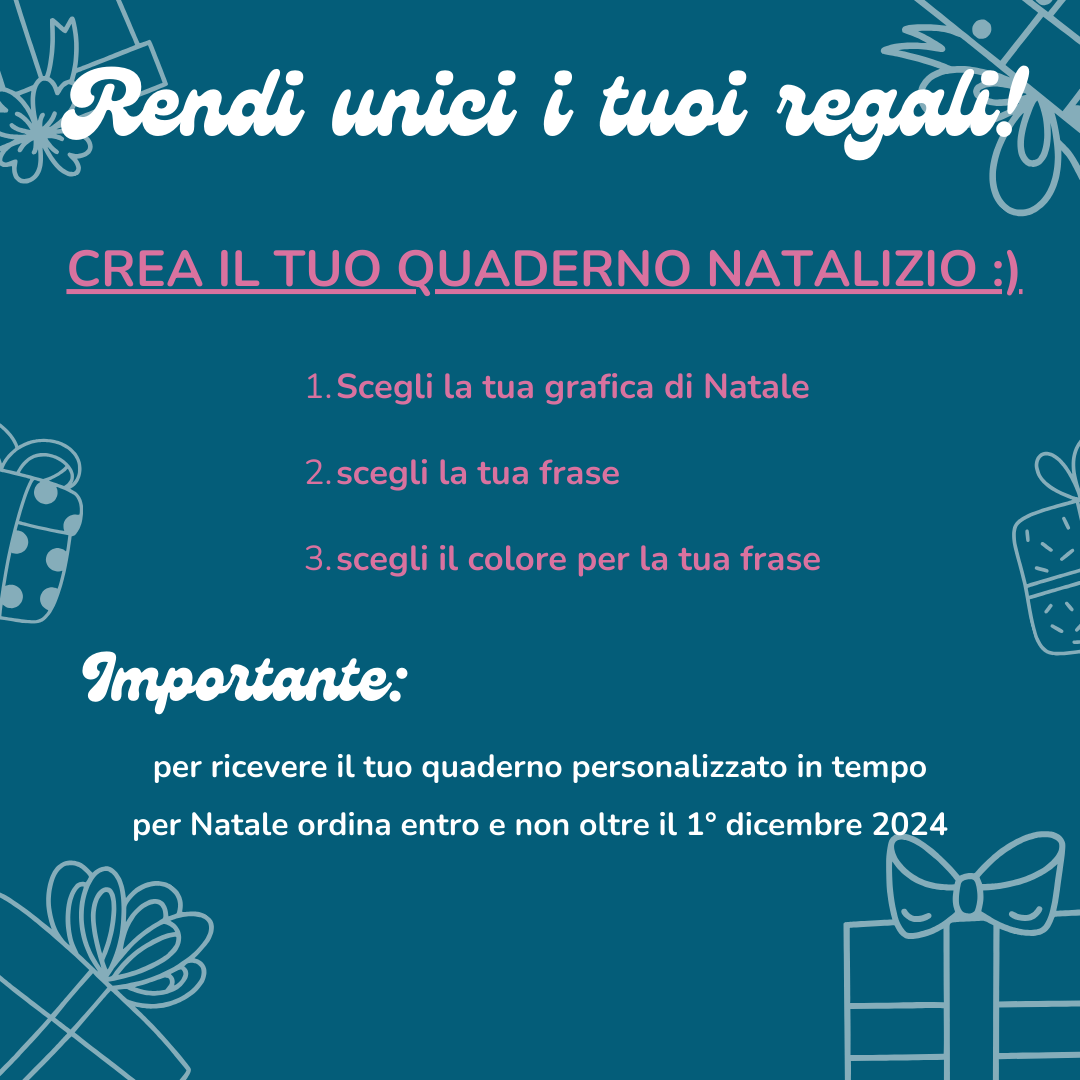 Quaderno personalizzabile con grafica di Natale - DeBee Way