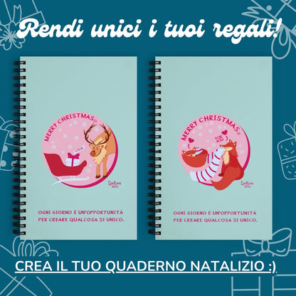 Quaderno personalizzabile con grafica di Natale - DeBee Way