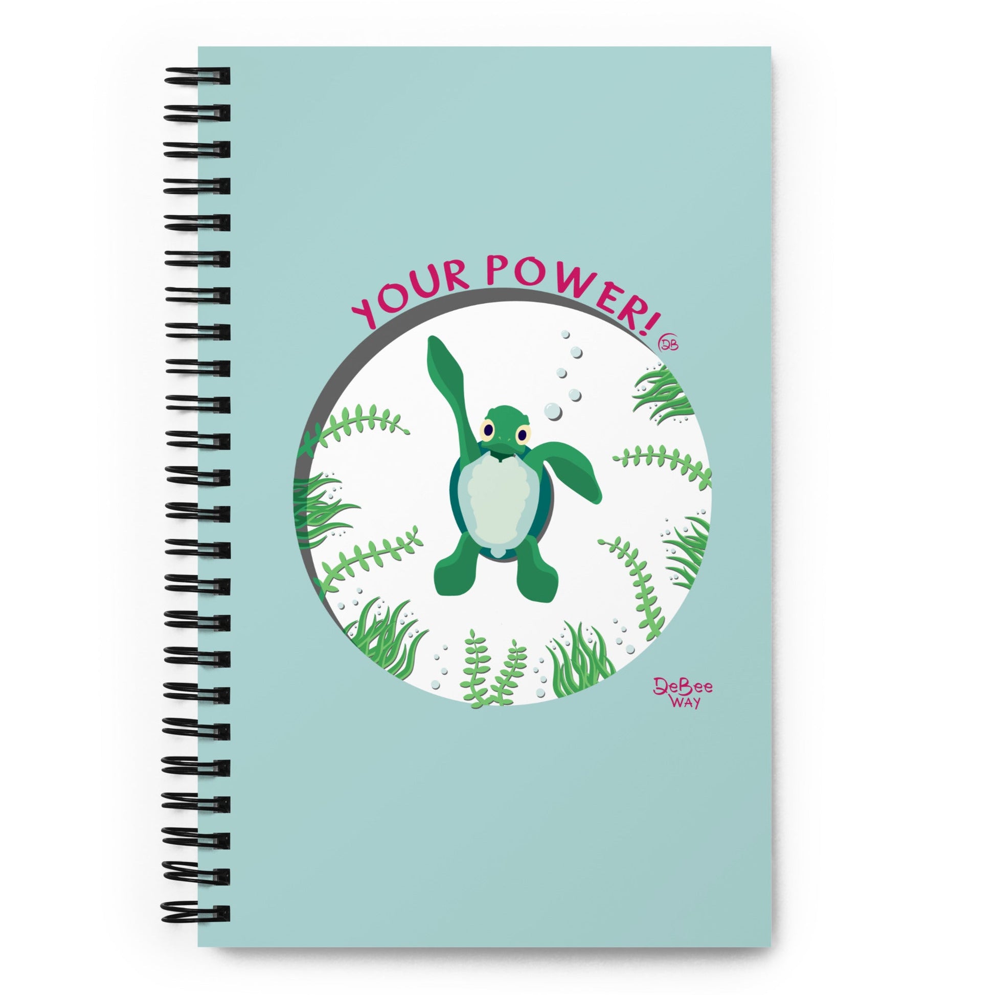 "Your Power!" quaderno a spirale con grafica tartaruga marina - DeBee Way