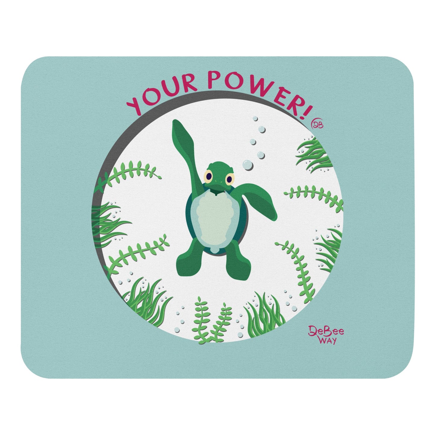 "Your Power!" tappetino mouse con grafica tartaruga marina - DeBee Way