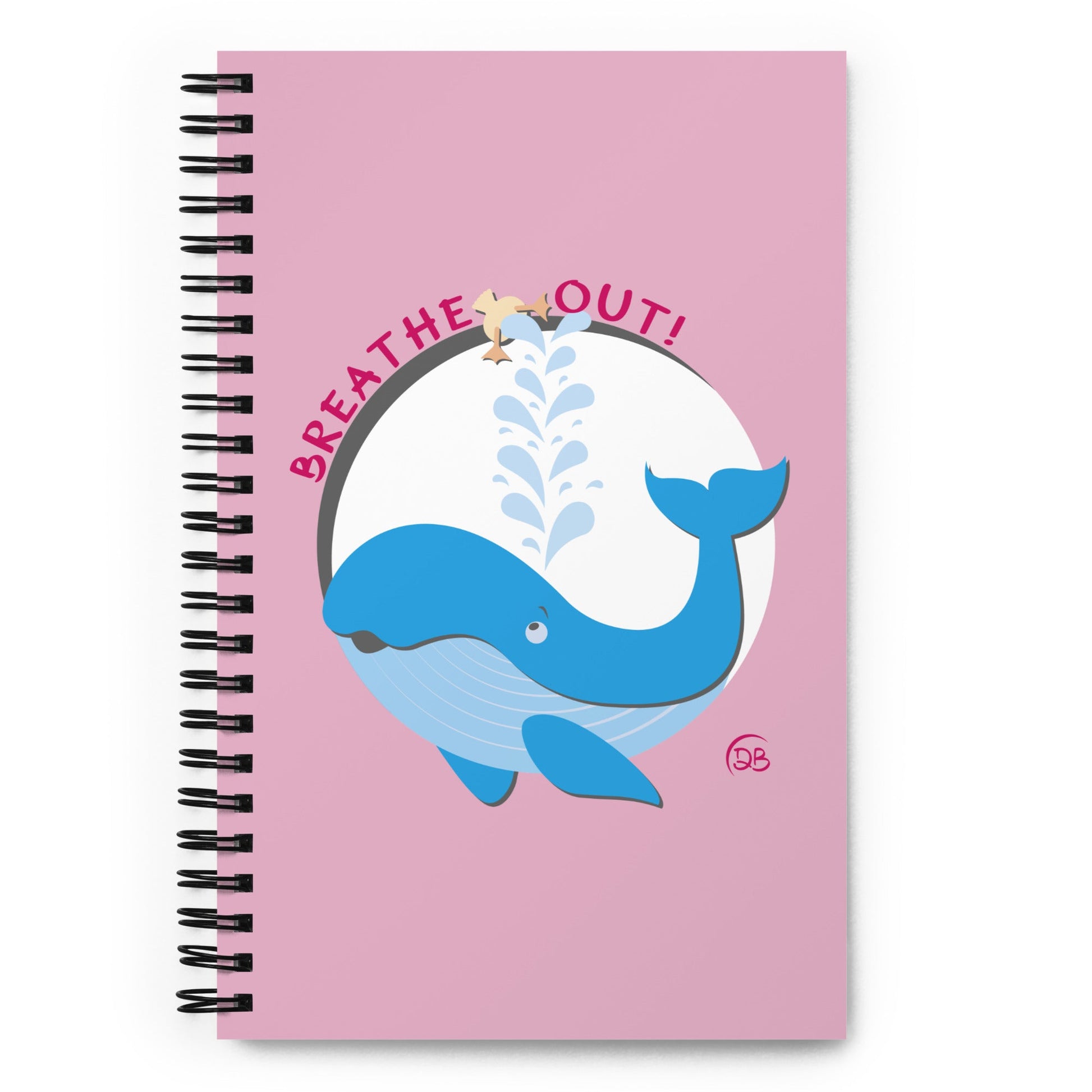 "Breathe Out" quaderno grafica con balena - DeBee Way