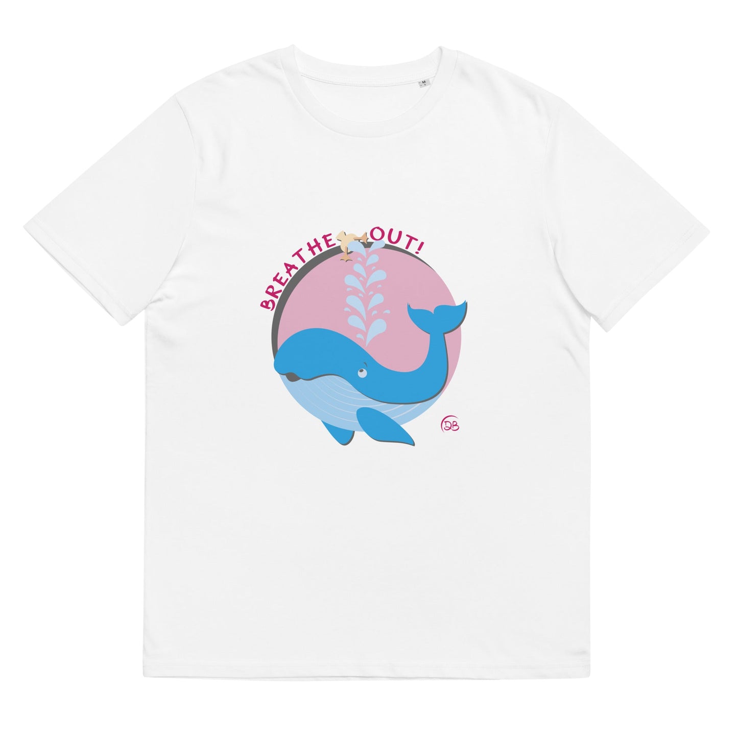 "Breathe Out" T-shirt grafica con balena - DeBee Way