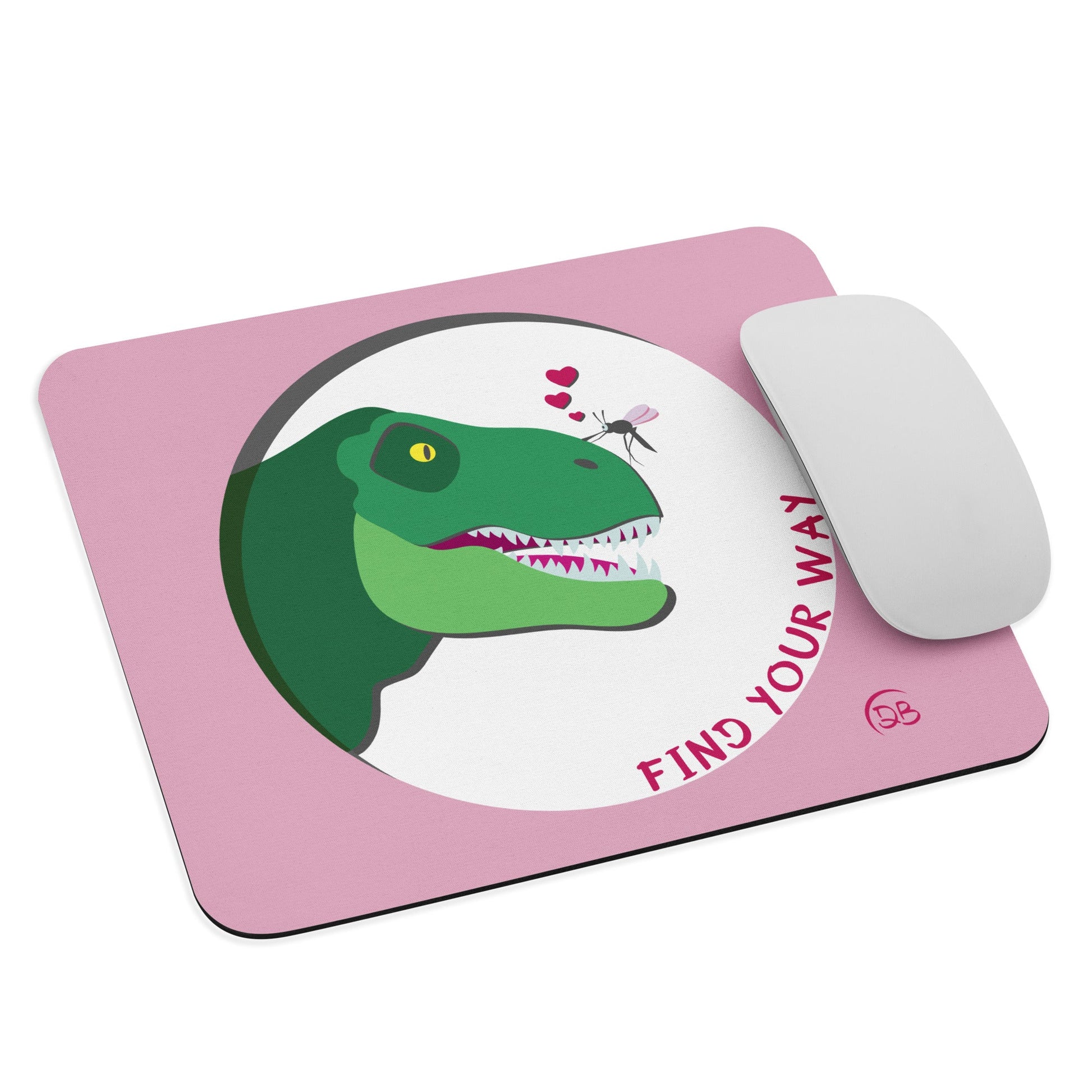 "Your Way" tappetino mouse grafica con t-rex e zanzara - DeBee Way